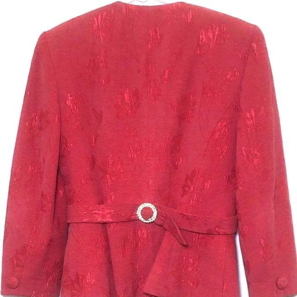 Christian Dior Women's Size 2 Vintage Pink Jacquard Blazer